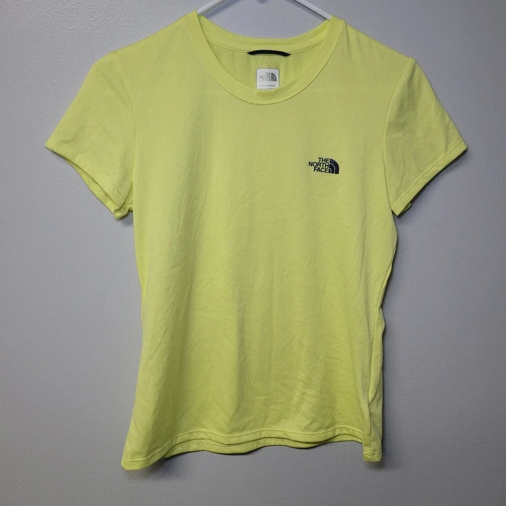 The North Face Womens Small Yellow Short Sleeve Crew Neck Active Tee Shirt - Picture 6 of 6